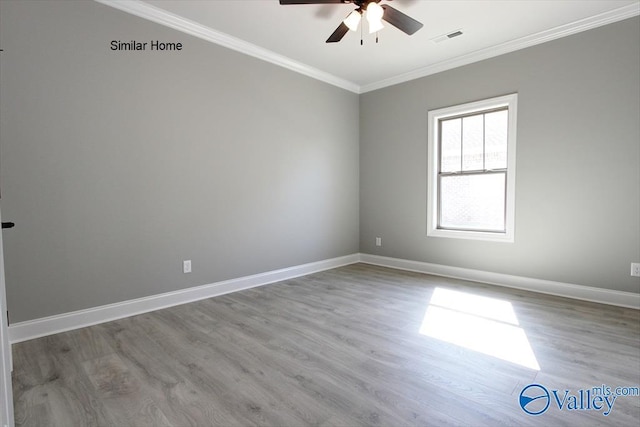 HIGHPOINTB2 Mallard Dr, Madison, AL 35756 - unfurnished room with crown molding, ceiling fan, and wood finished floors