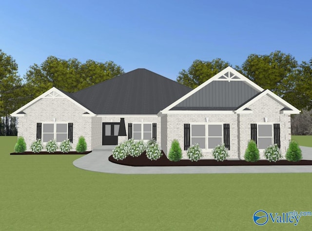 HIGHPOINTB2 Mallard Dr, Madison, AL 35756 - view of front facade featuring board and batten siding, brick siding, and a front lawn