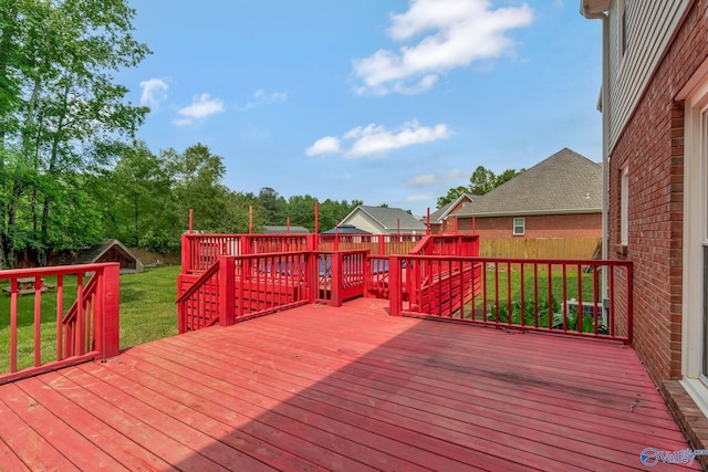 133 Raccoon Trce, Huntsville, AL 35806 - wooden deck featuring a fenced backyard