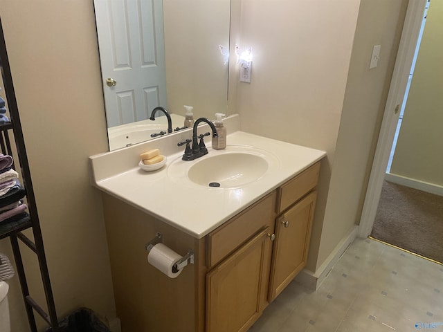 bathroom with vanity