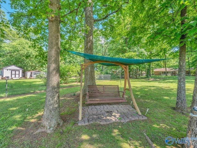 surrounding community with a storage shed and an outdoor structure