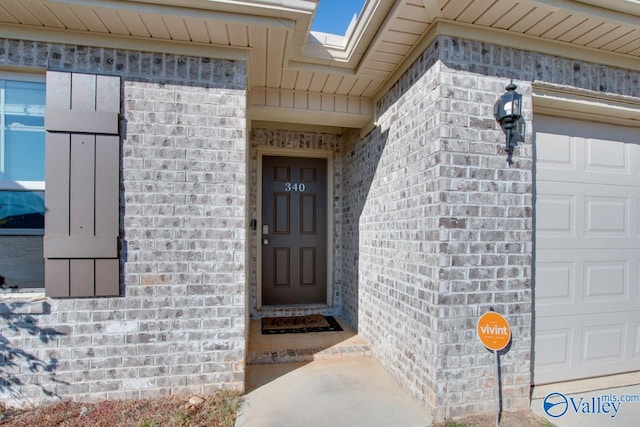 entrance to property with a garage