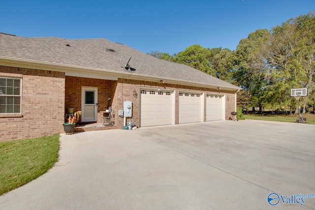 view of home's exterior with a garage