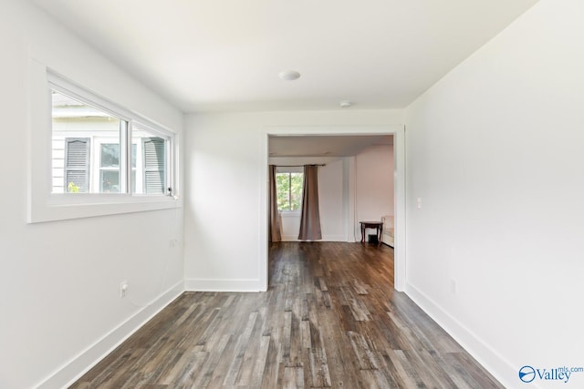 empty room with wood-type flooring