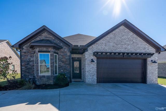 view of front of house featuring a garage