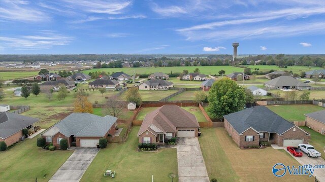 bird's eye view featuring a residential view