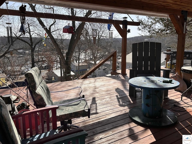 view of wooden deck