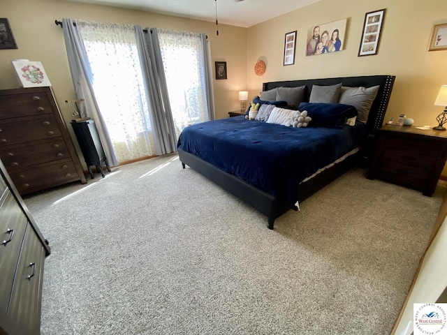 view of carpeted bedroom