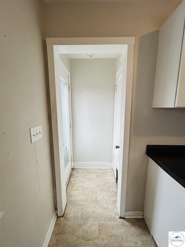 hallway with baseboards