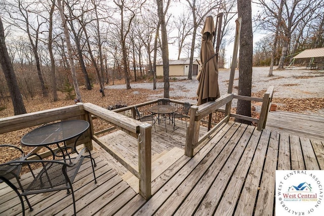 view of wooden terrace