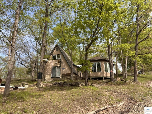 view of a-frame home