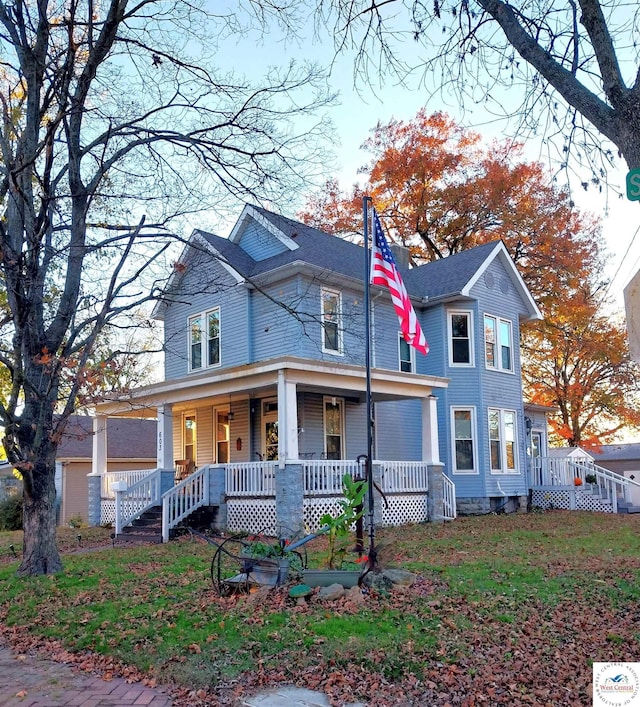 victorian house with covered porch