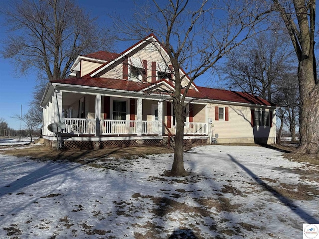 view of front of house featuring covered porch