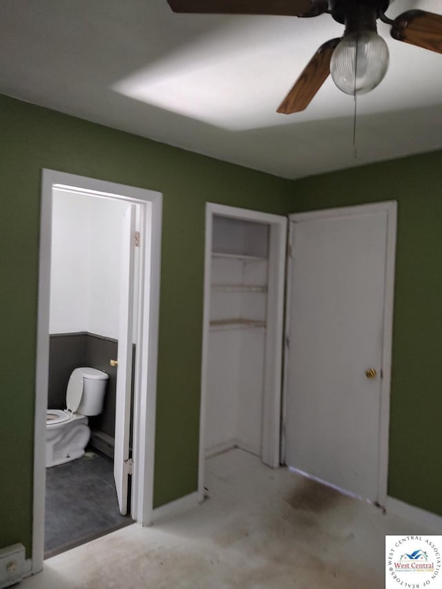 bedroom featuring a ceiling fan