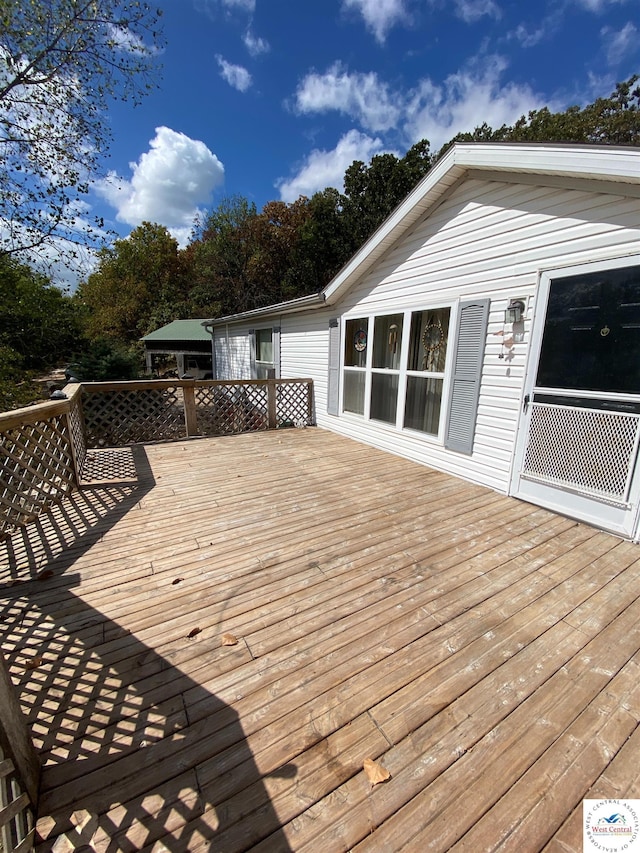 view of wooden deck