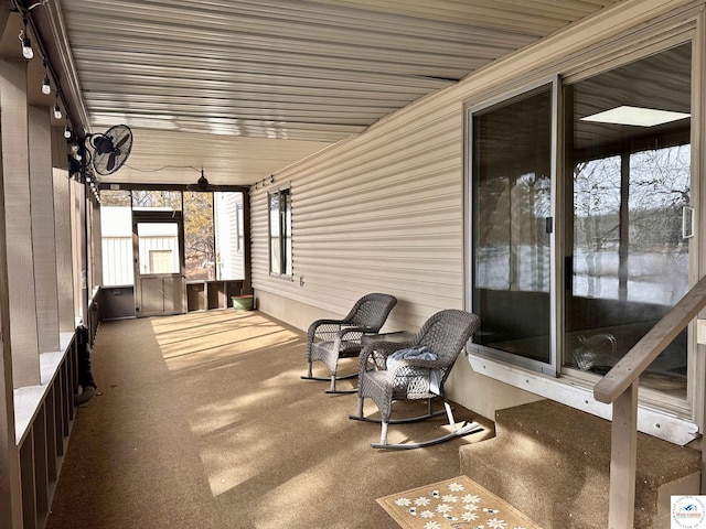 view of sunroom