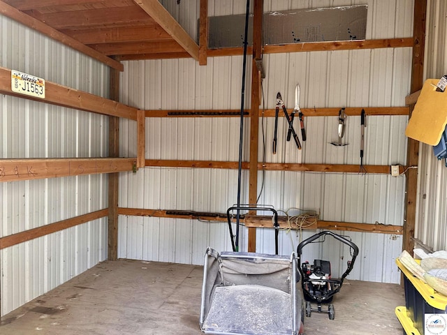 view of storage room