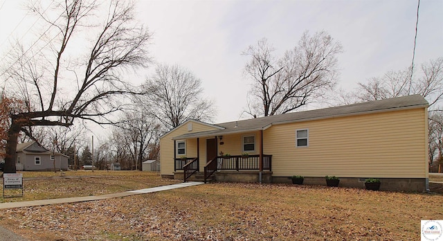 view of front of house with a porch