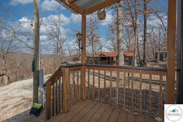 view of wooden terrace