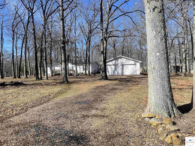 view of street featuring gravel driveway