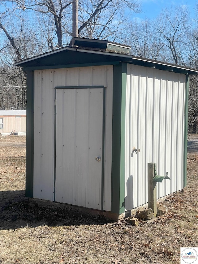 view of shed