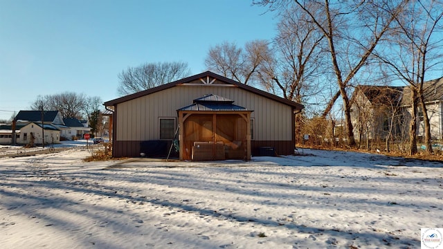 view of snow covered structure