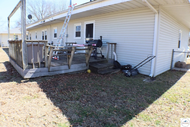 exterior space featuring a deck