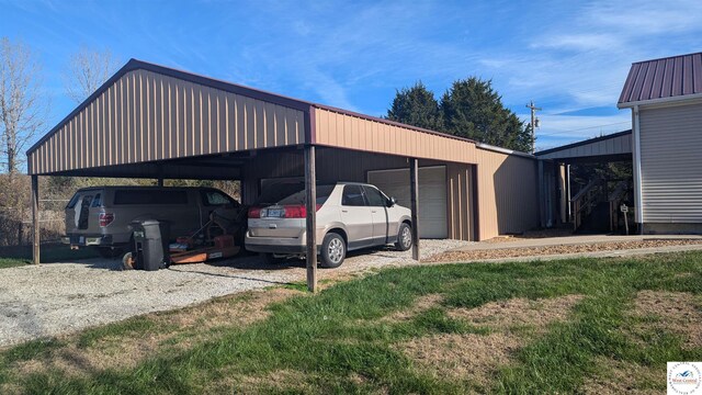 view of outdoor structure with a carport