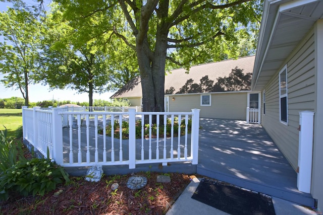 exterior space featuring a deck