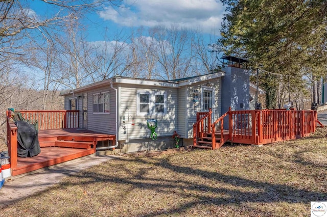 exterior space featuring a deck