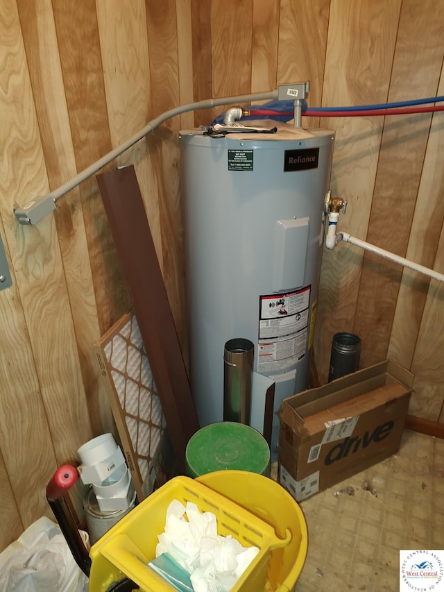 utilities featuring electric water heater