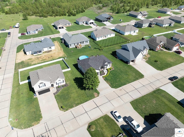 birds eye view of property featuring a residential view