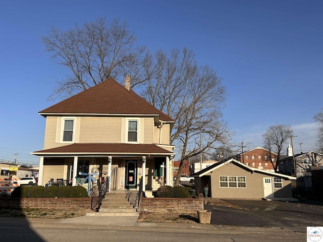 view of front of house with a porch