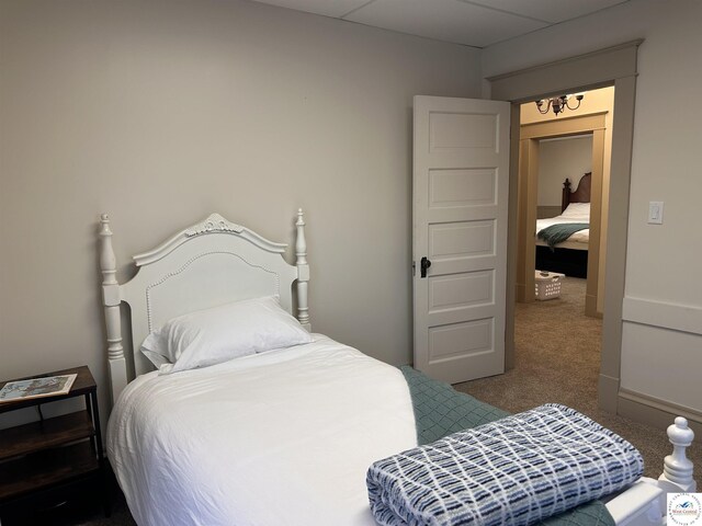 view of carpeted bedroom