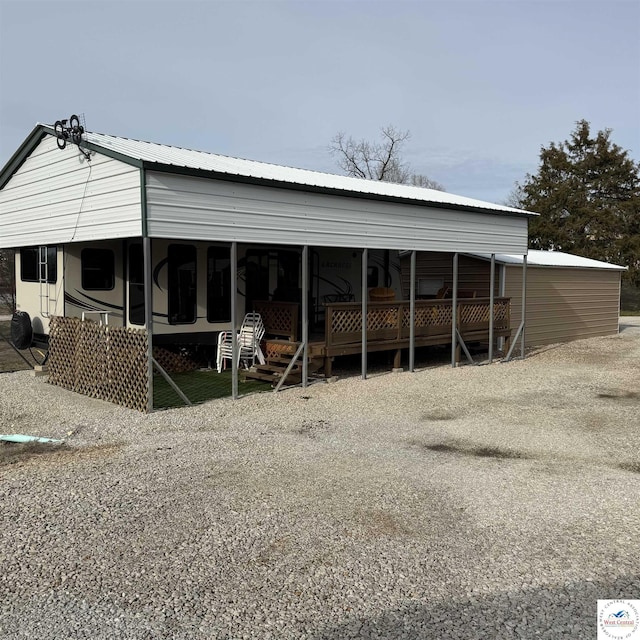 view of horse barn