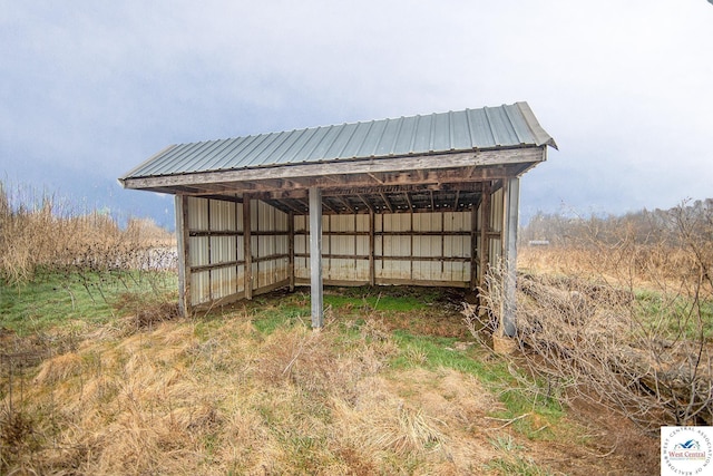 view of pole building