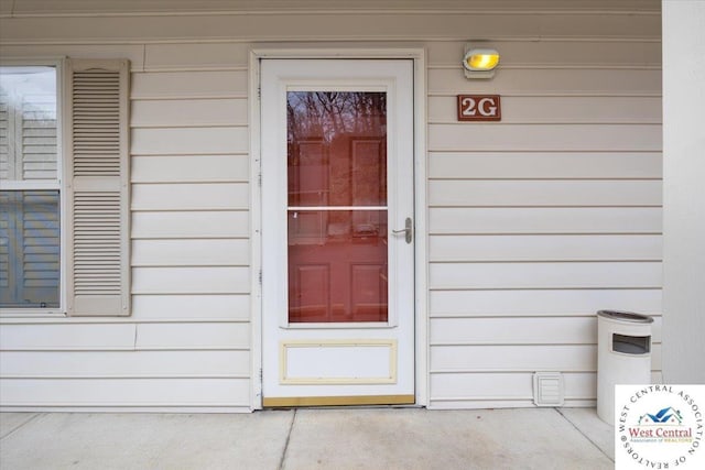 view of doorway to property