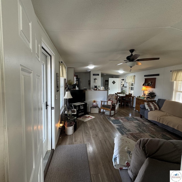 33039 Hilty Ave, Warsaw, MO 65355 - living room featuring wood finished floors and ceiling fan
