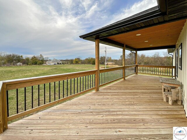 17788 Main Rd, Sedalia, MO 65301 - wooden deck with a lawn