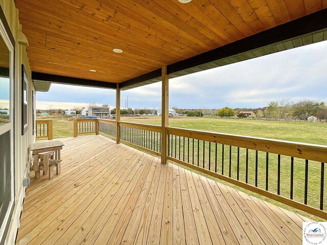 17788 Main Rd, Sedalia, MO 65301 - wooden deck with a lawn