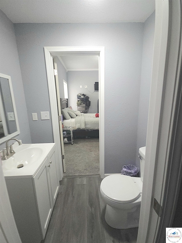 1012 E 7th St, Sedalia, MO 65301 - ensuite bathroom with vanity, wood finished floors, and toilet