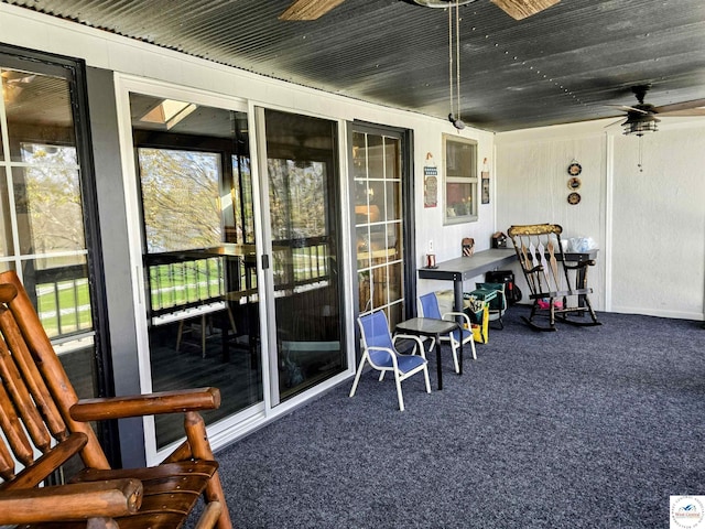 17509 Snowcap Loop, Warsaw, MO 65355 - sunroom featuring a ceiling fan