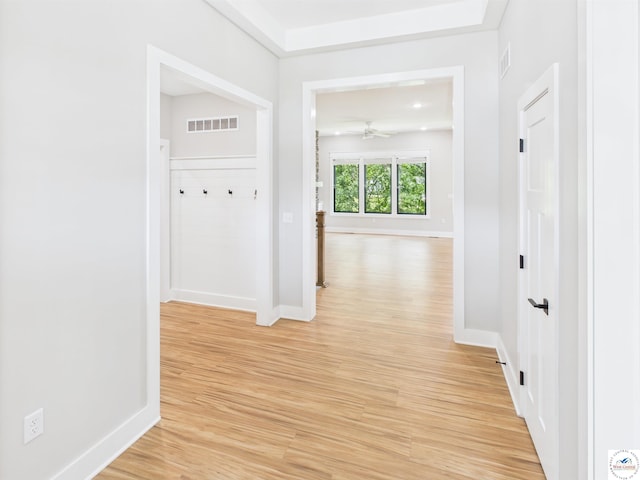 1248 Rich Blvd, Warrensburg, MO 64093 - corridor with light wood-style flooring and baseboards