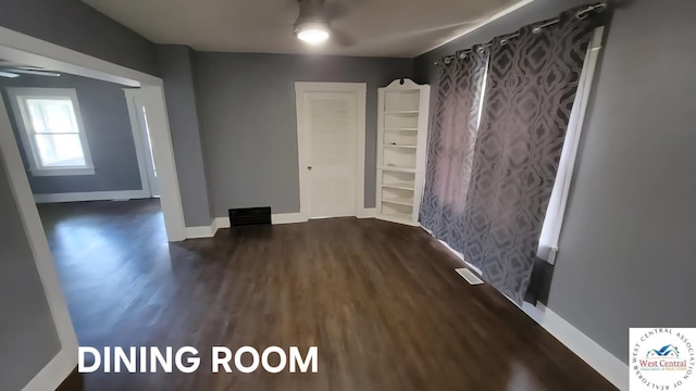 501 S Oak St, Versailles, MO 65084 - empty room featuring wood finished floors and a ceiling fan