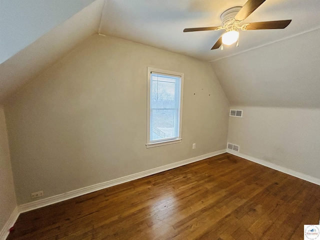 607 Laurel St, Warrensburg, MO 64093 - bonus room with visible vents, ceiling fan, and lofted ceiling