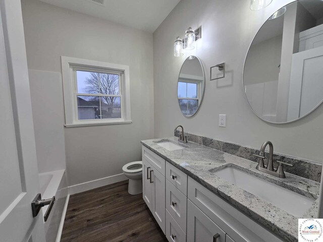 61 NW 247th Rd, Clinton, MO 64735 - full bathroom with a wealth of natural light, wood finished floors, and a sink