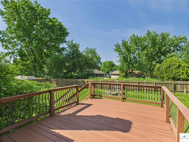 view of wooden deck