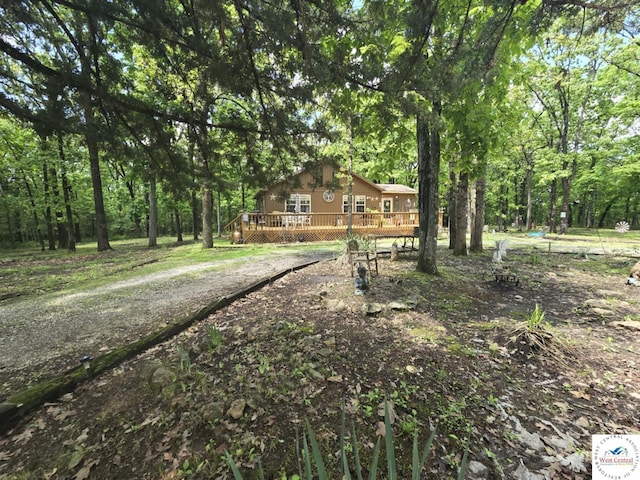 27349 Karrs Ave, Warsaw, MO 65355 - view of yard with a wooden deck