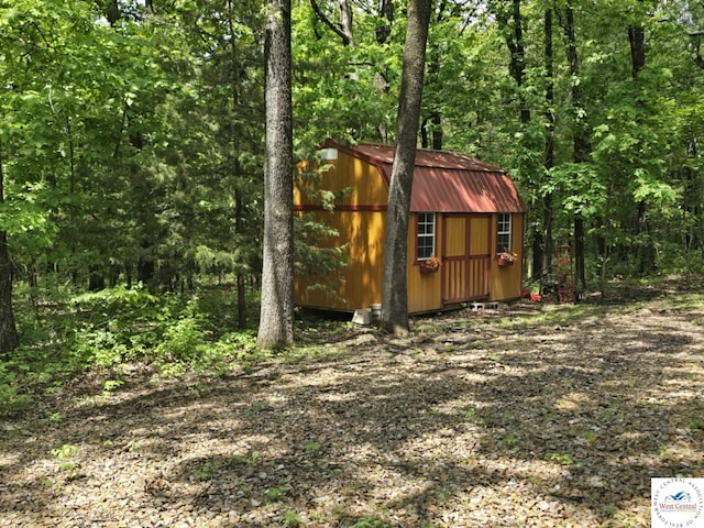27349 Karrs Ave, Warsaw, MO 65355 - view of shed with a forest view
