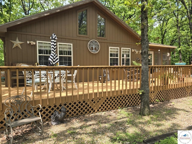 27349 Karrs Ave, Warsaw, MO 65355 - back of house featuring a wooden deck